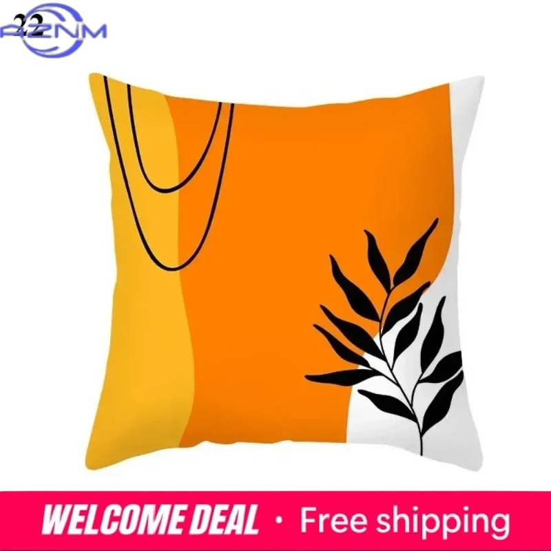 Century Textile & Sewing Supply Online Shopping - Boho turuncu soyut minder örtüsü orta