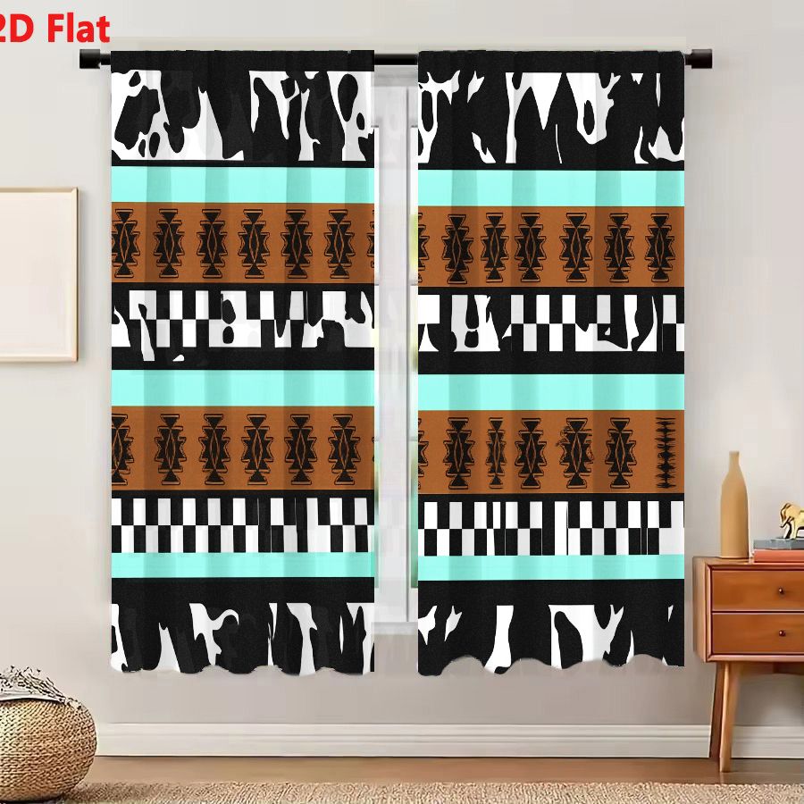 Century Textile & Sewing Supply Online Shopping - 2 Adet Perde 2D Düz Geometrik