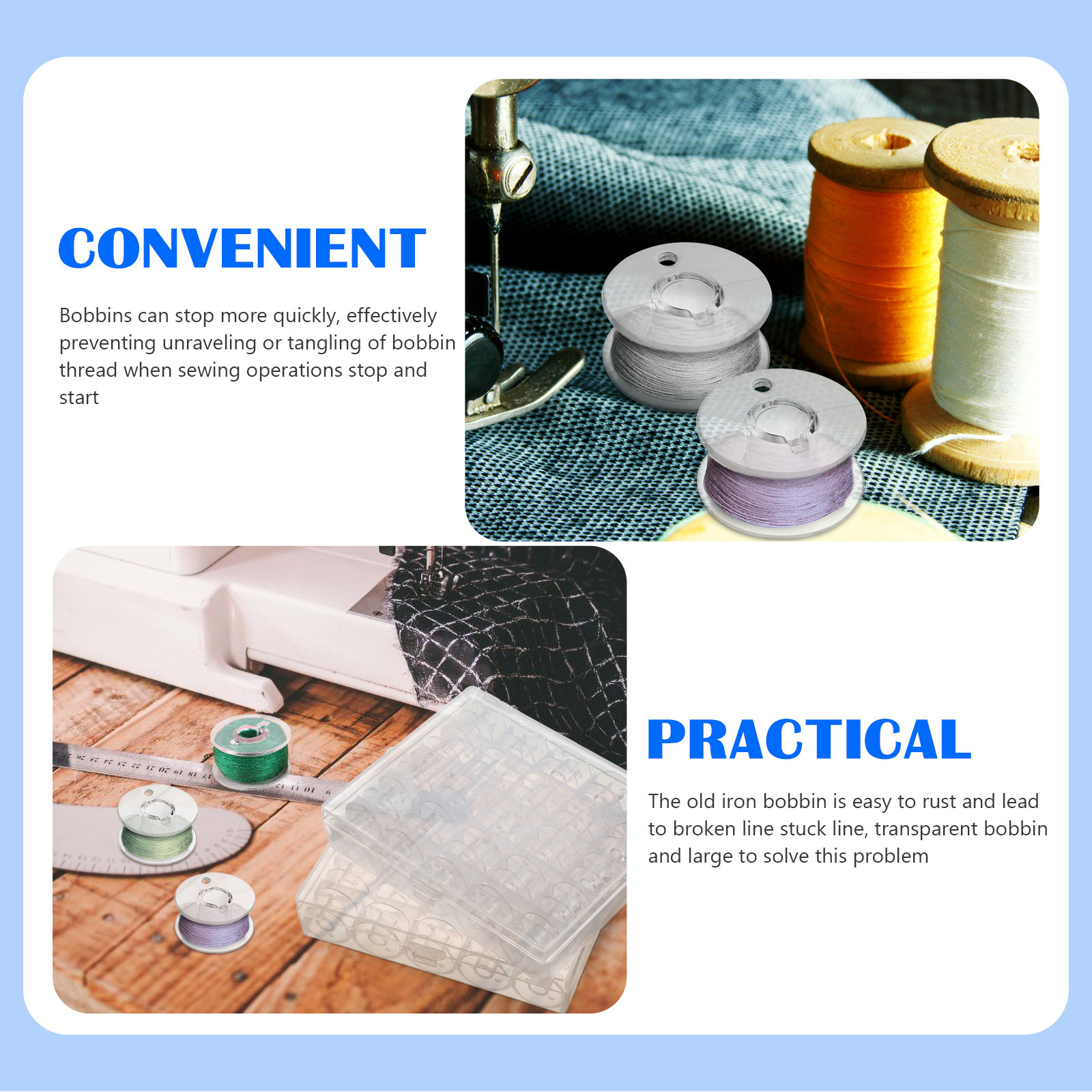 1 takım dikiş bobinleri saklam - Thread Bobbins Empty incelemesi ve fiyatı