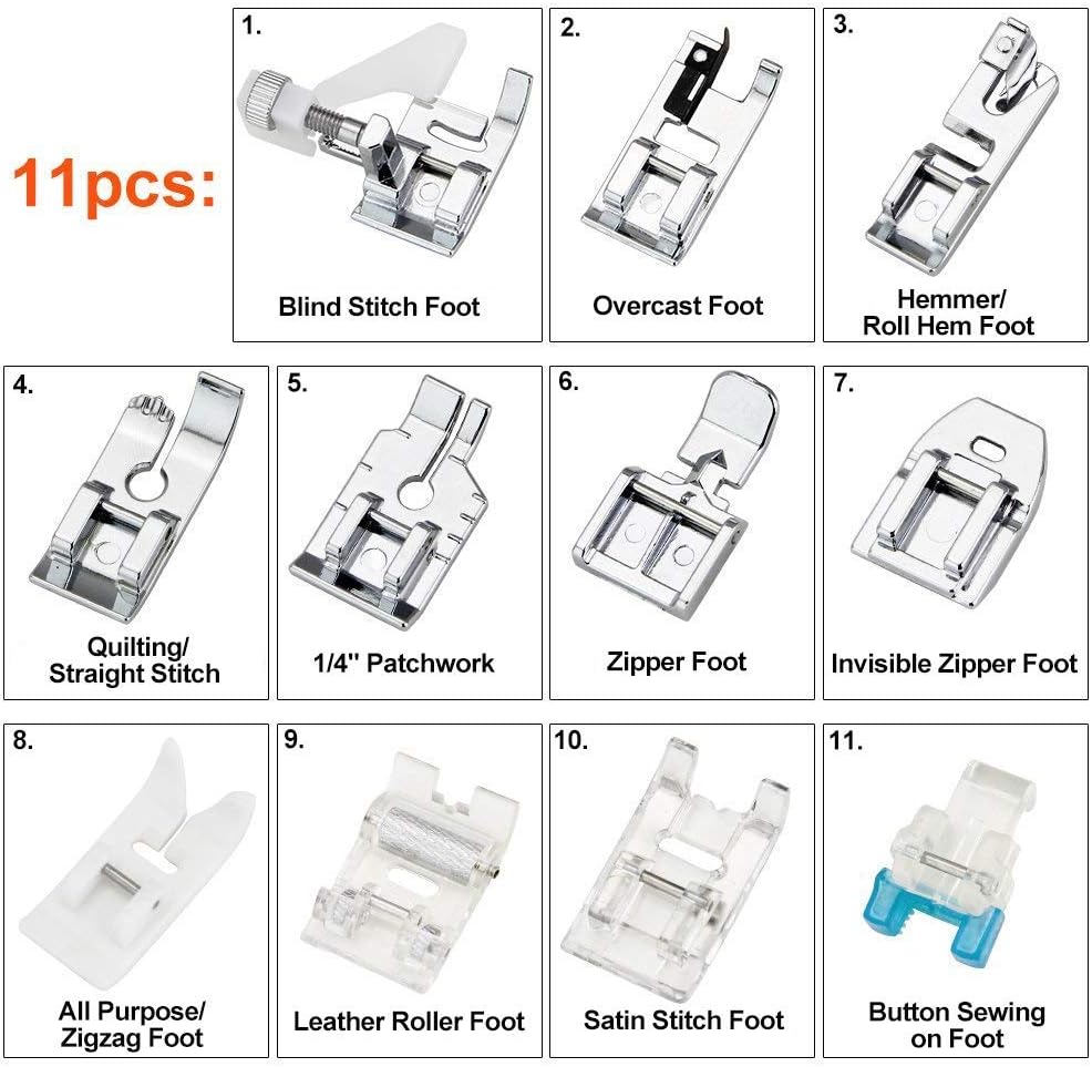 11 Parça Baskı Ayağı Seti - Br - Sewing Machine Fabric incelemesi ve fiyatı