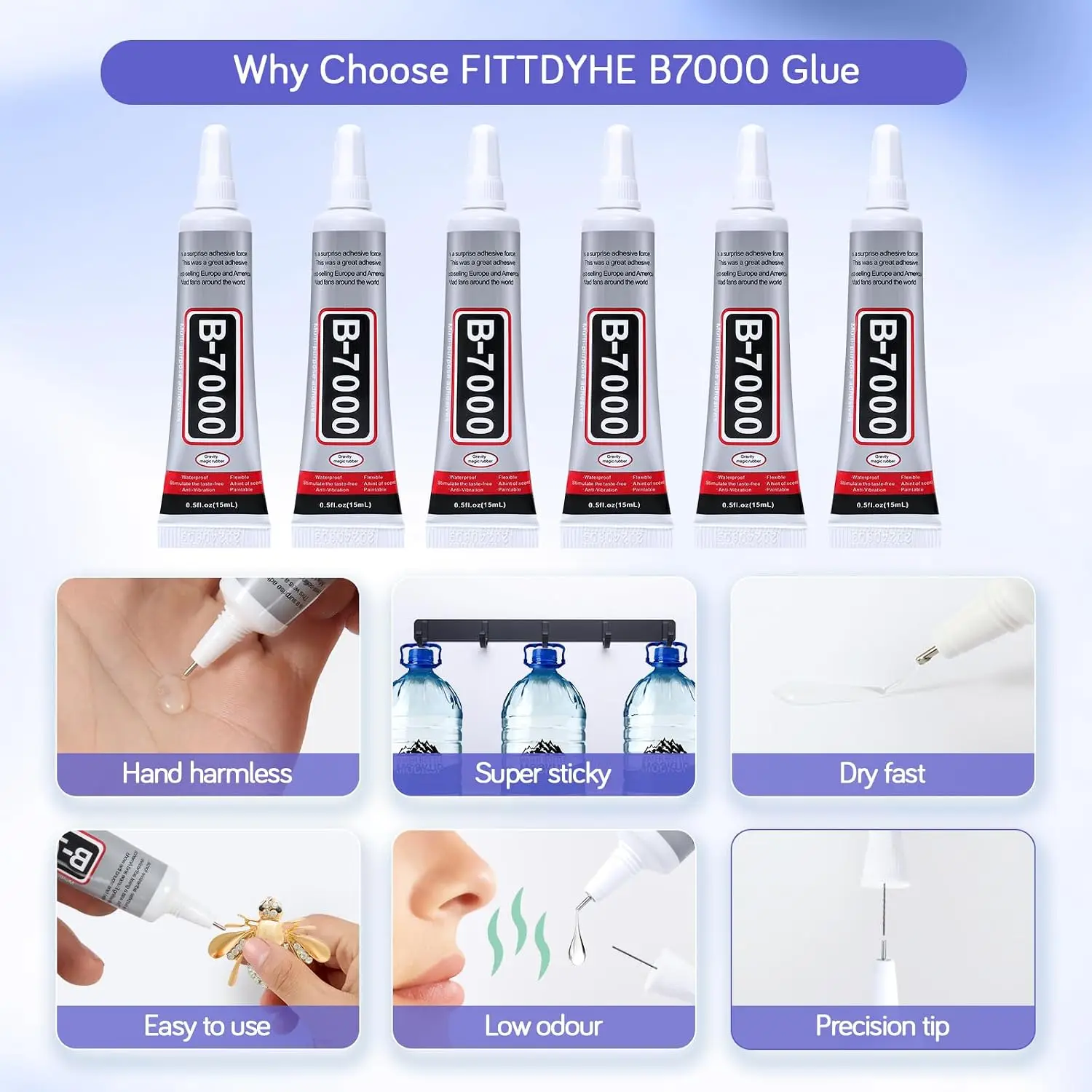 ICUTE-FITTDYHE 6PCS Takı Yapış - Fabric Glue Bond incelemesi ve fiyatı